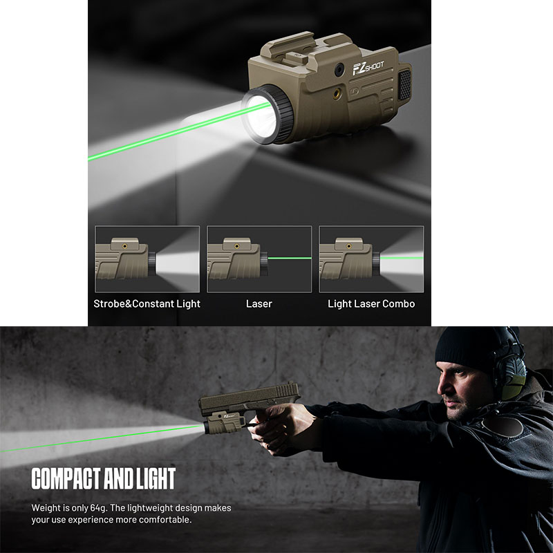 Industrial Green Laser - EZshoot Flashlight Pistol Light Green Laser