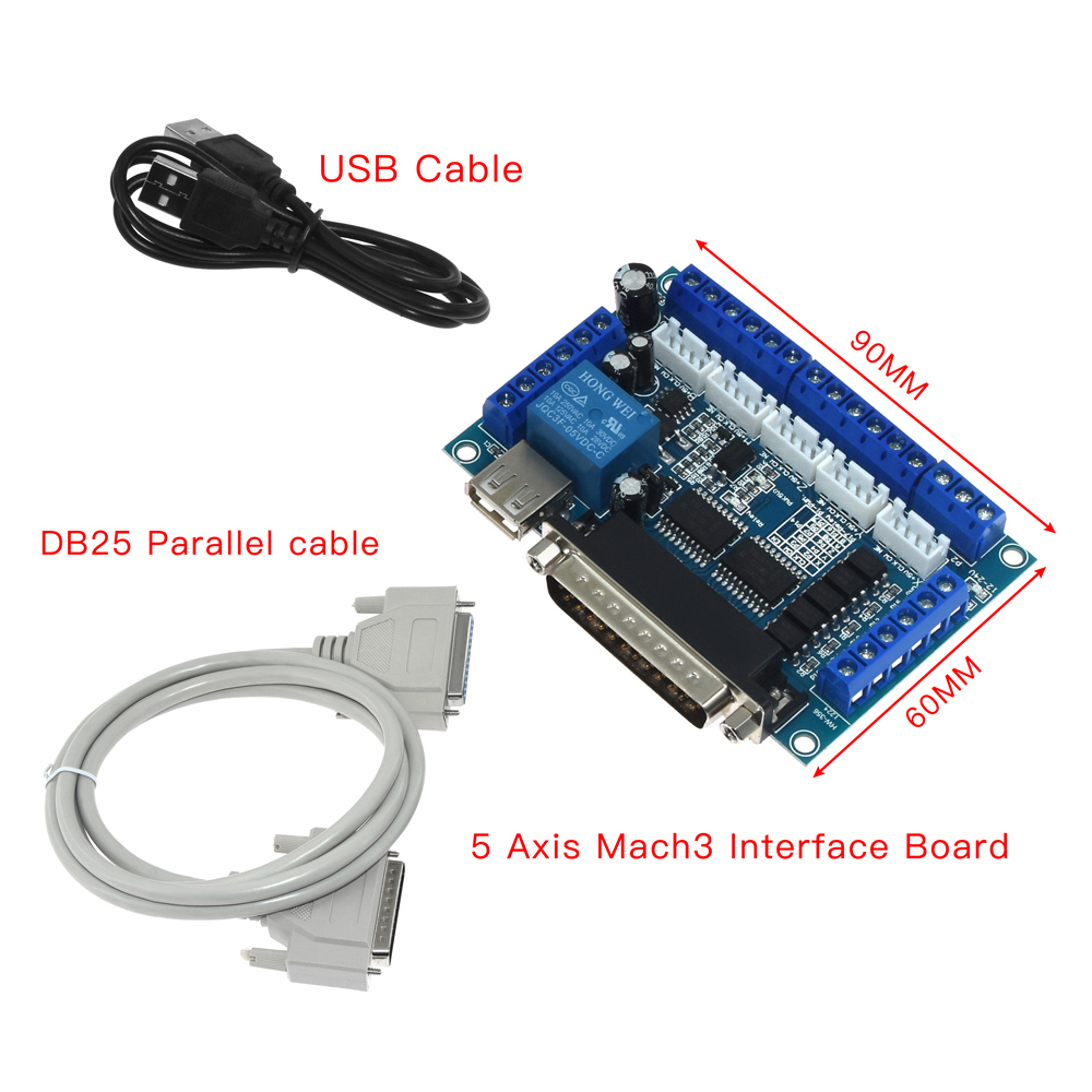 Breakout Board Mach3 - 5 Axis CNC MACH3 Breakout Board
