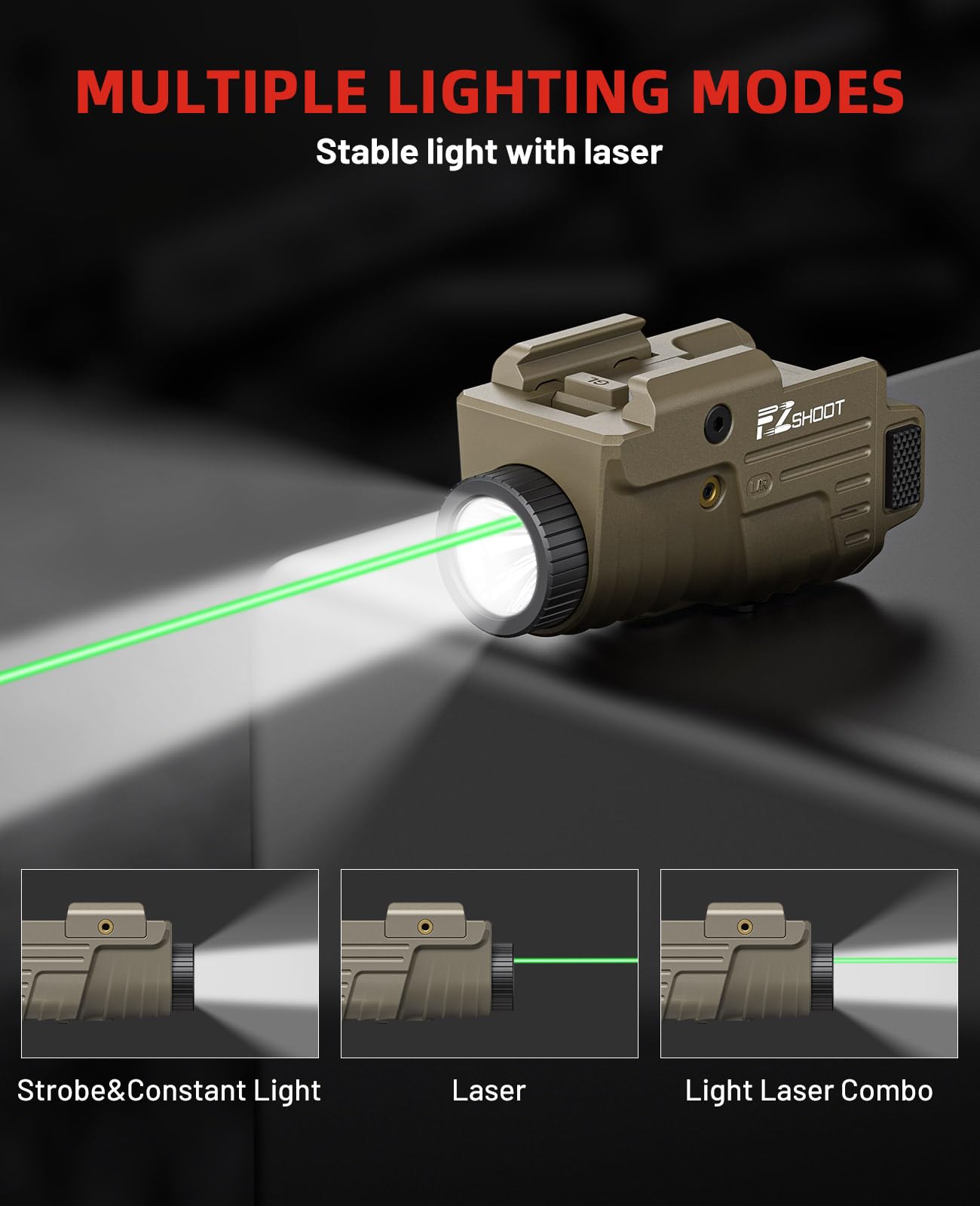EZshoot Flashlight Pistol Ligh - Industrial Green Laser recension och pris