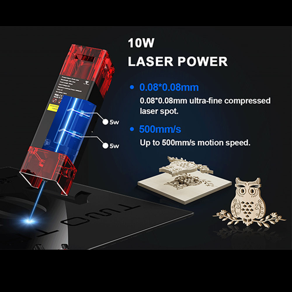 TWOTREES TTS-10 Pro Laser Engr - Acrylic Cutting Machine recension och pris