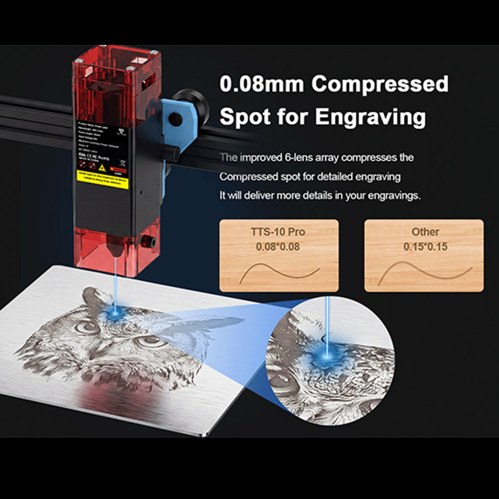 TWOTREES TTS-10 Pro Laser Engr - Acrylic Cutting Machine recension och pris