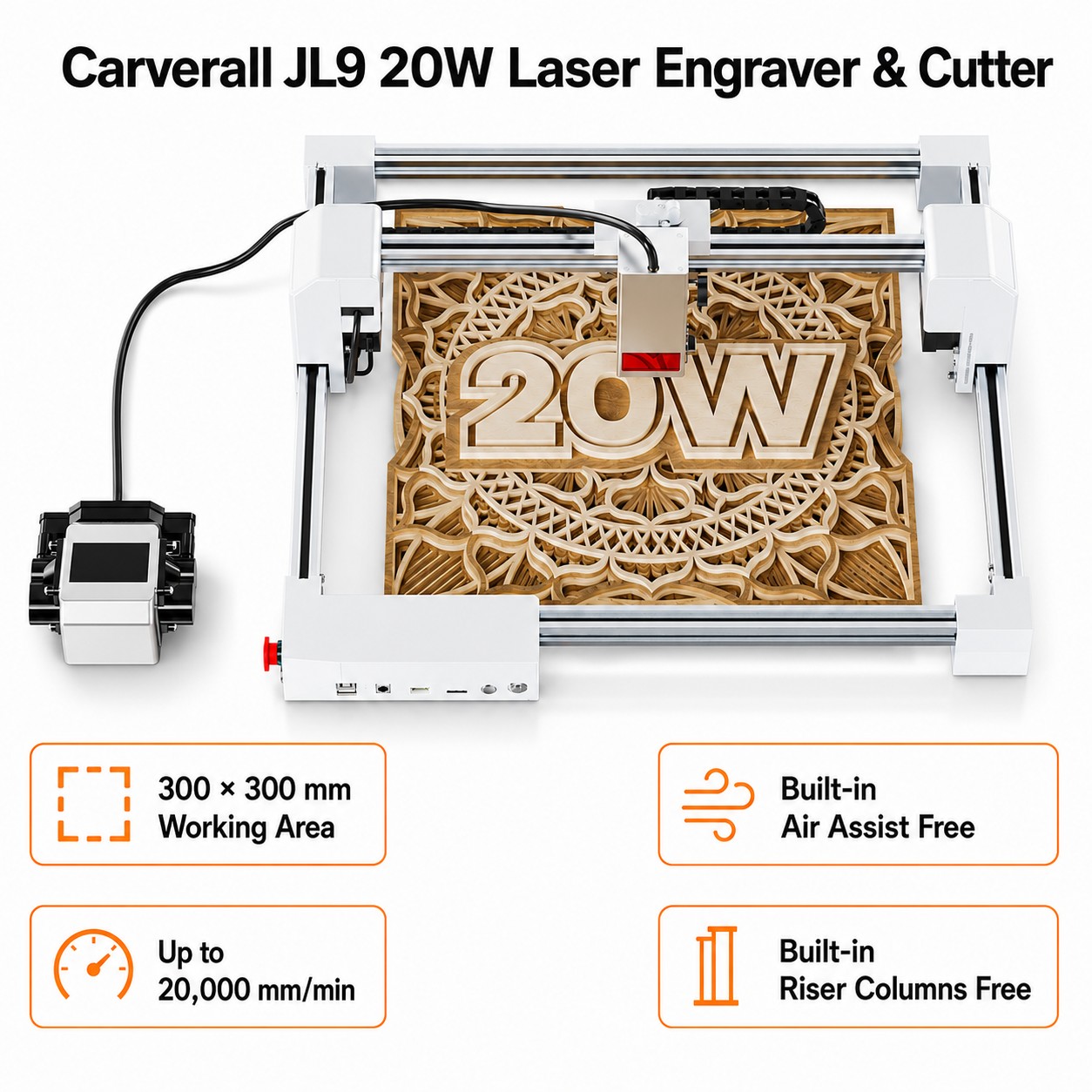 Carverall JL9 20W Laser Engrav - Acrylic Cutting Machine recension och pris